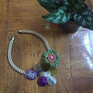 Anthropologie Floret Rope Statement Necklace